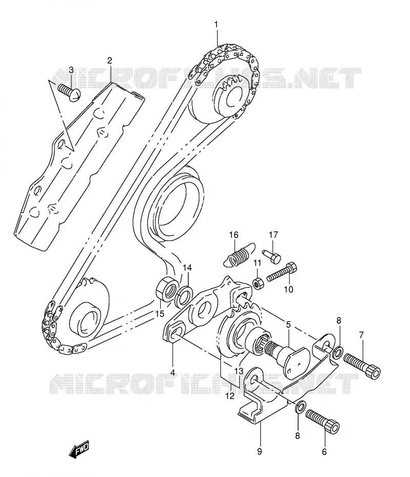 SLINGERKETEN Suzuki MOTO 800 DR 1994  DR800SR(E4)