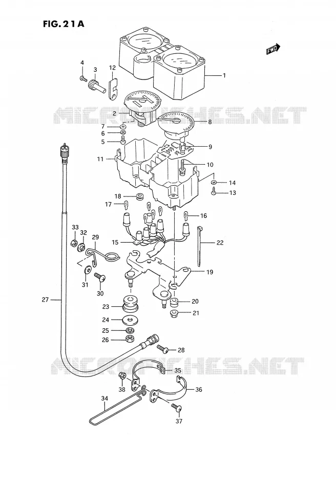 SNELHEIDSMETER (DR350SHN/SHP/SHR) Suzuki MOTO 350 DR 1990  DR350SL(E2)