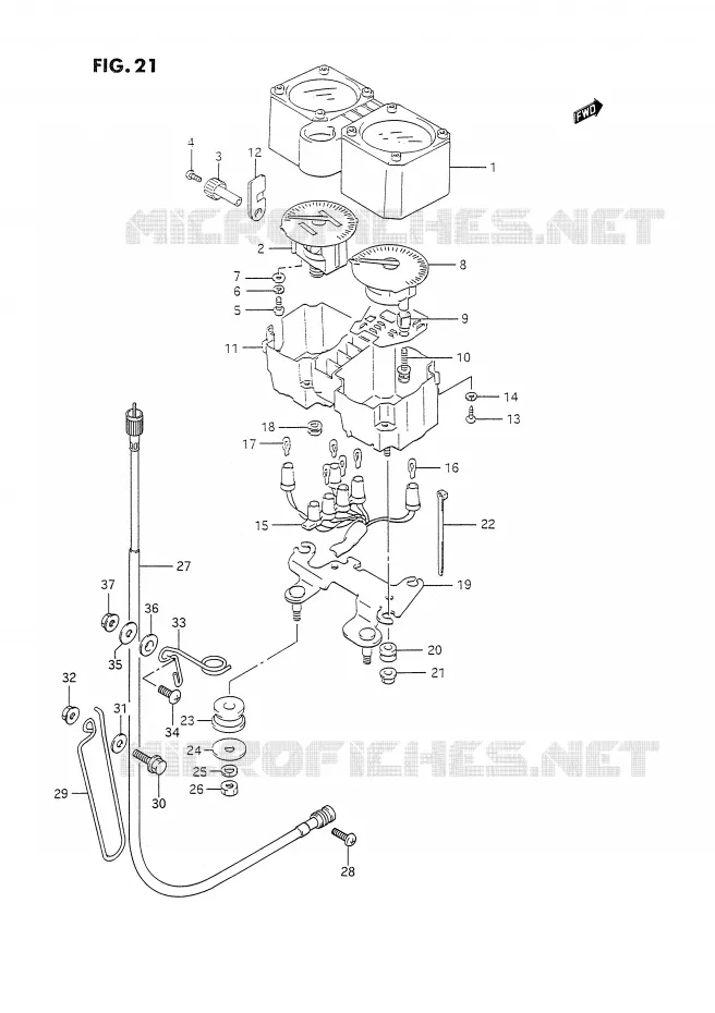 SNELHEIDSMETER (DR350SL/SM/SN/SP/SR) Suzuki MOTO 350 DR 1994  DR350SR(E2)