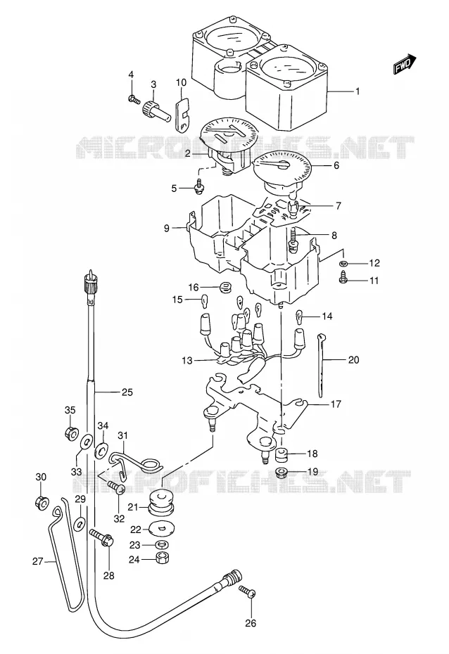 SNELHEIDSMETER Suzuki MOTO 250 DR 1995  DR250SES(E24)