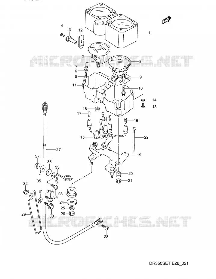 SNELHEIDSMETER Suzuki MOTO 350 DR 1994  DR350SER(E28)