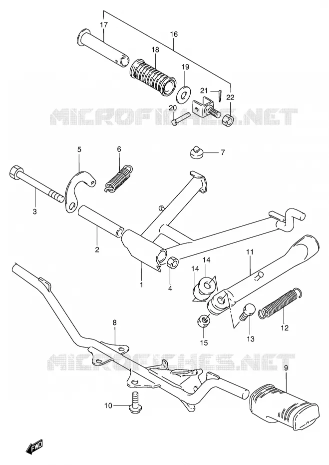 STAND - FOOTREST Suzuki SCOOTER 100 FB 2000  FB100Y(E71)