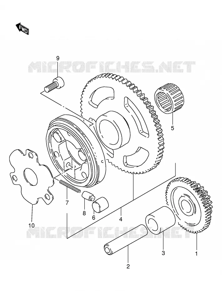STARTMOTOR CLUTCH Suzuki MOTO 125 DR 1998  DR125SEW(E4)