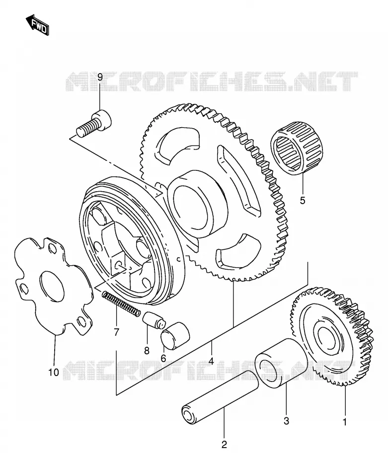 STARTMOTOR CLUTCH Suzuki MOTO 125 DR 2002  DR125SEK2(E2)