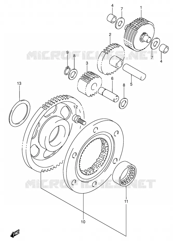 STARTMOTOR CLUTCH Suzuki MOTO 650 DR 1994  DR650RSEUR(E4)
