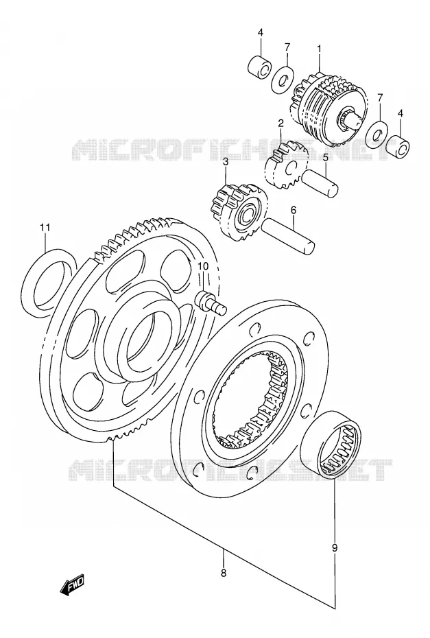 STARTMOTOR CLUTCH Suzuki MOTO 800 DR 1997  DR800SUV