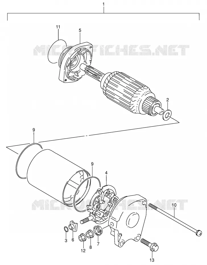 STARTMOTOR Suzuki MOTO 650 DR 1992  DR650RSEN(E4)