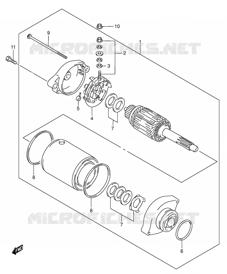 STARTMOTOR Suzuki MOTO 650 DR 2004  DR650SEK4(E4)