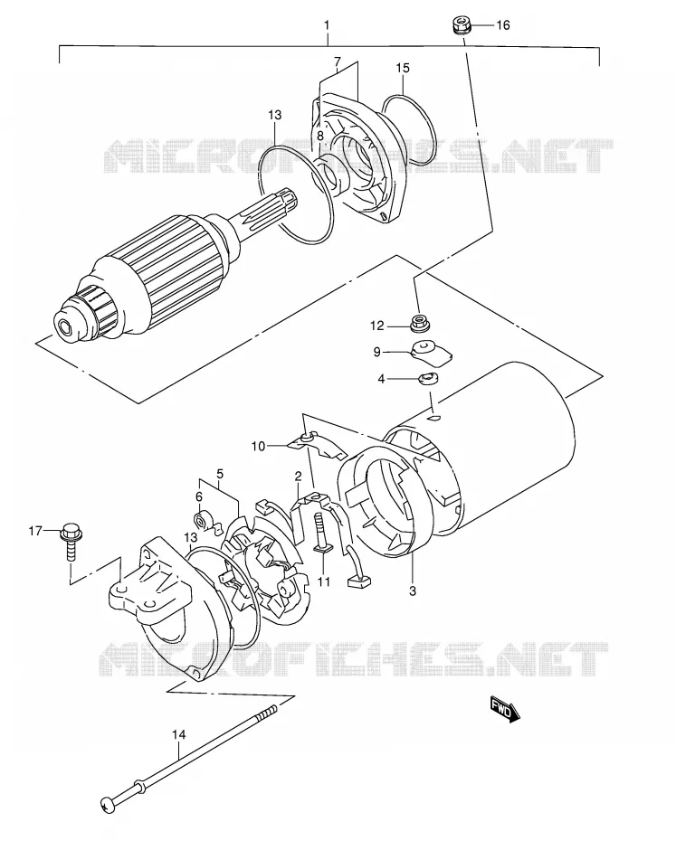 STARTMOTOR Suzuki MOTO 800 DR 1996  DR800SUT