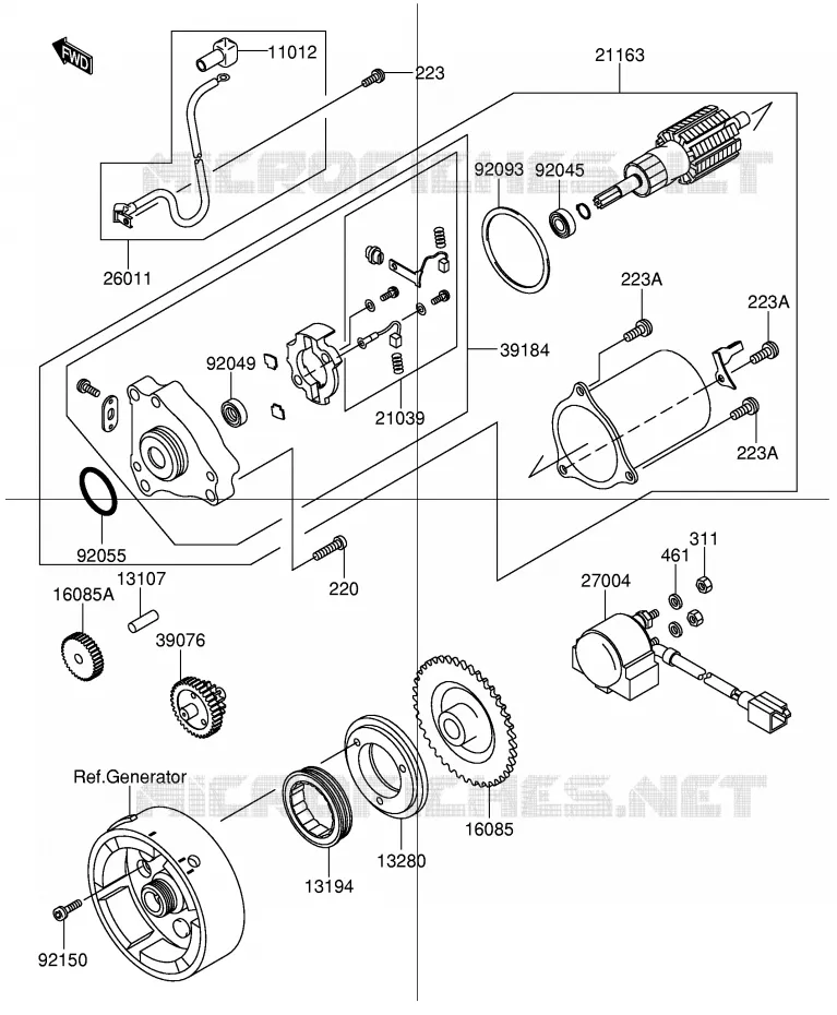 STARTMOTOR Suzuki SCOOTER 110 FD 2003  FD112KK3(E41)