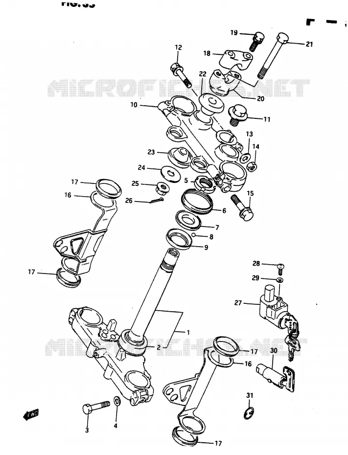 STUURKOLOM Suzuki MOTO 650 DR 1990  DR650RL(L)