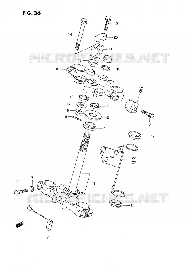 STUURKOLOM Suzuki MOTO 650 DR 1993  DR650RP(E4)