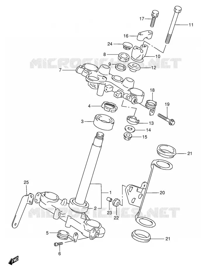 STUURKOLOM Suzuki MOTO 650 DR 1996  DR650SET(E4)