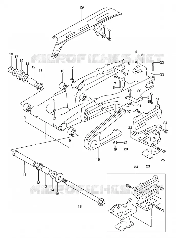 SWINGARM (MODELE R) Suzuki MOTO 250 DR 1990  DR250SL(E24)