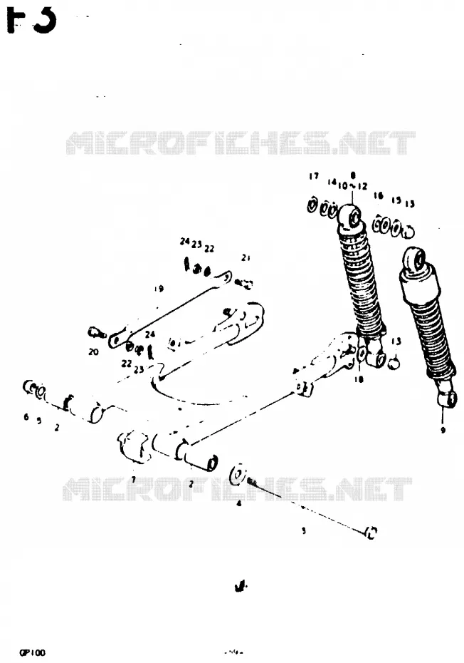 SWINGARM Suzuki MOTO 100 GP 1978  GP100UC(C/N)
