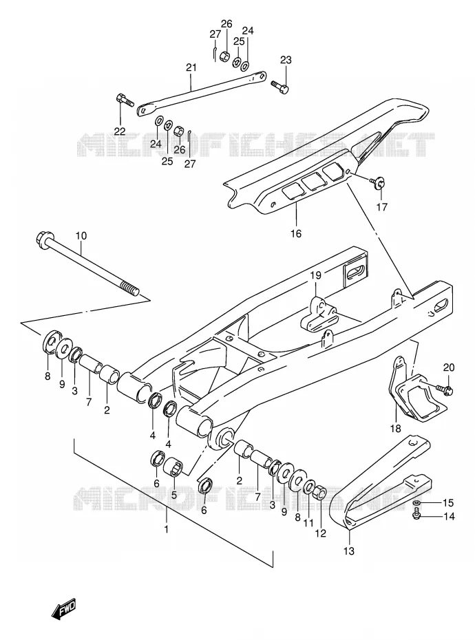 SWINGARM Suzuki MOTO 125 DR 2002  DR125SEK2(E2)