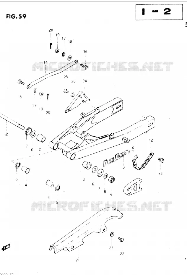 SWINGARM Suzuki MOTO 250 DR 1983  DR250SD(E1)