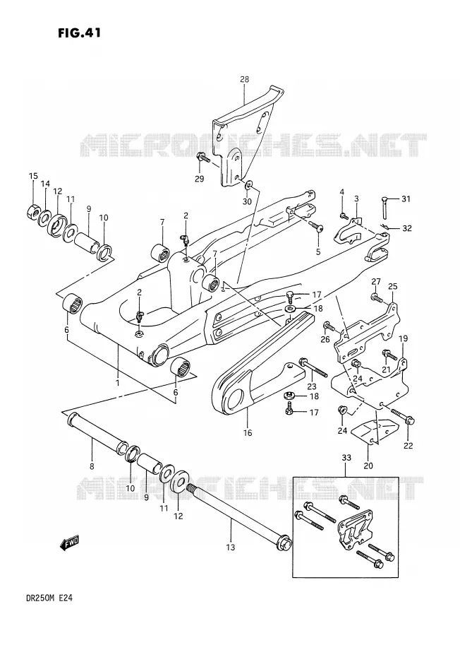 SWINGARM Suzuki MOTO 250 DR 1990  DR250L(E24)