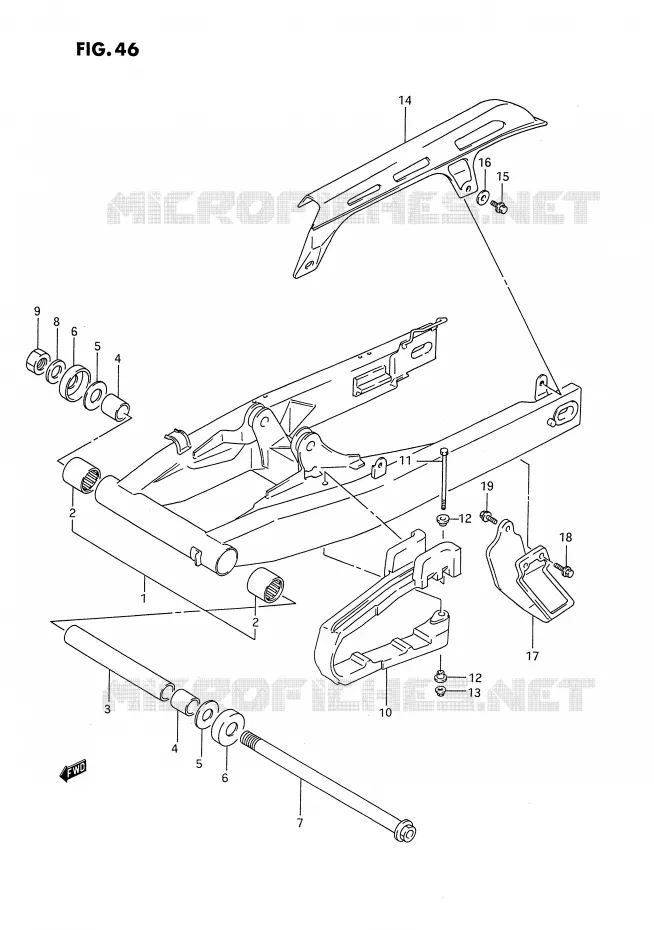 SWINGARM Suzuki MOTO 650 DR 1992  DR650RUN(E4)