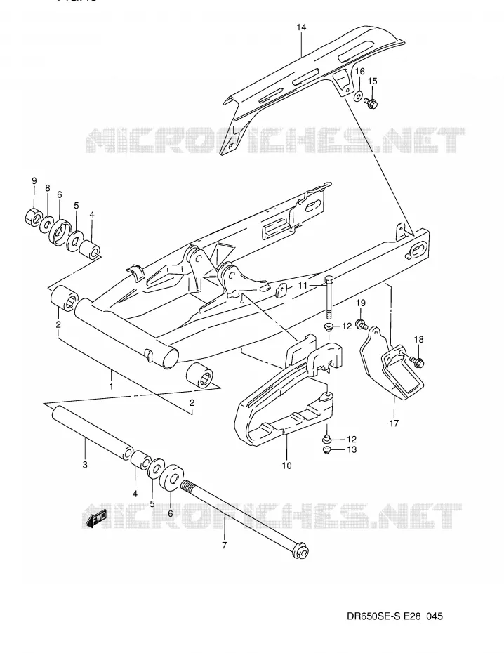 SWINGARM Suzuki MOTO 650 DR 1993  DR650SP(E28)
