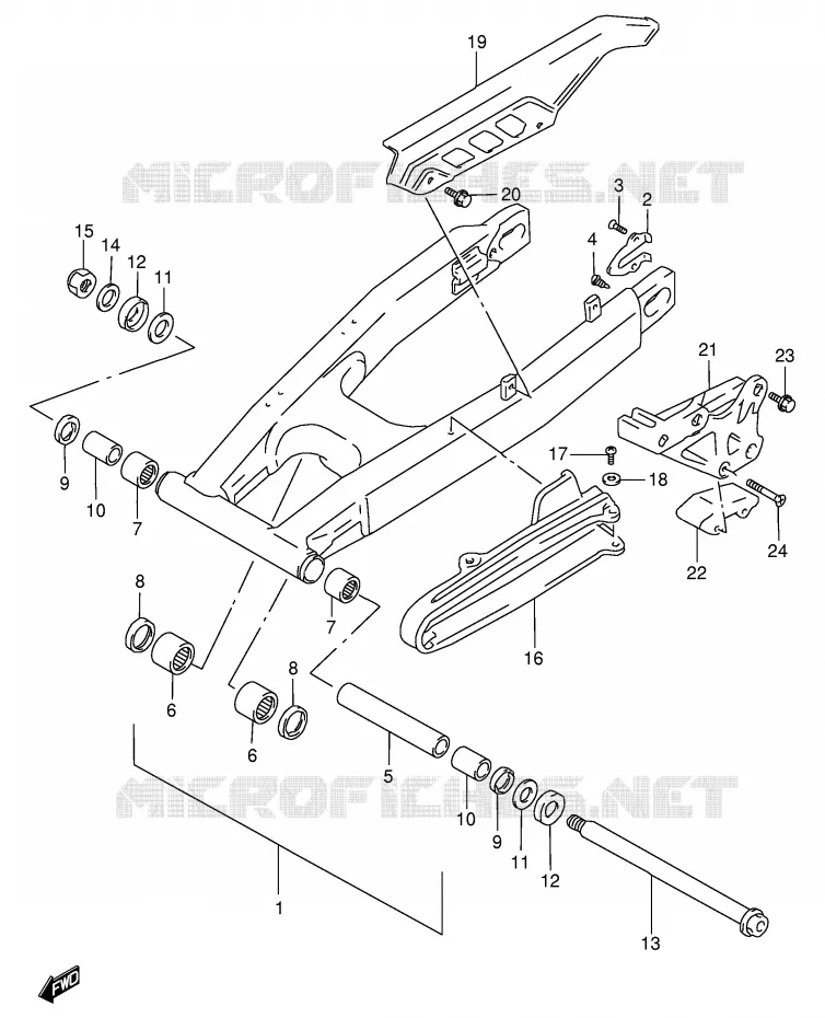 SWINGARM Suzuki MOTO 650 DR 1998  DR650SEW(E4)
