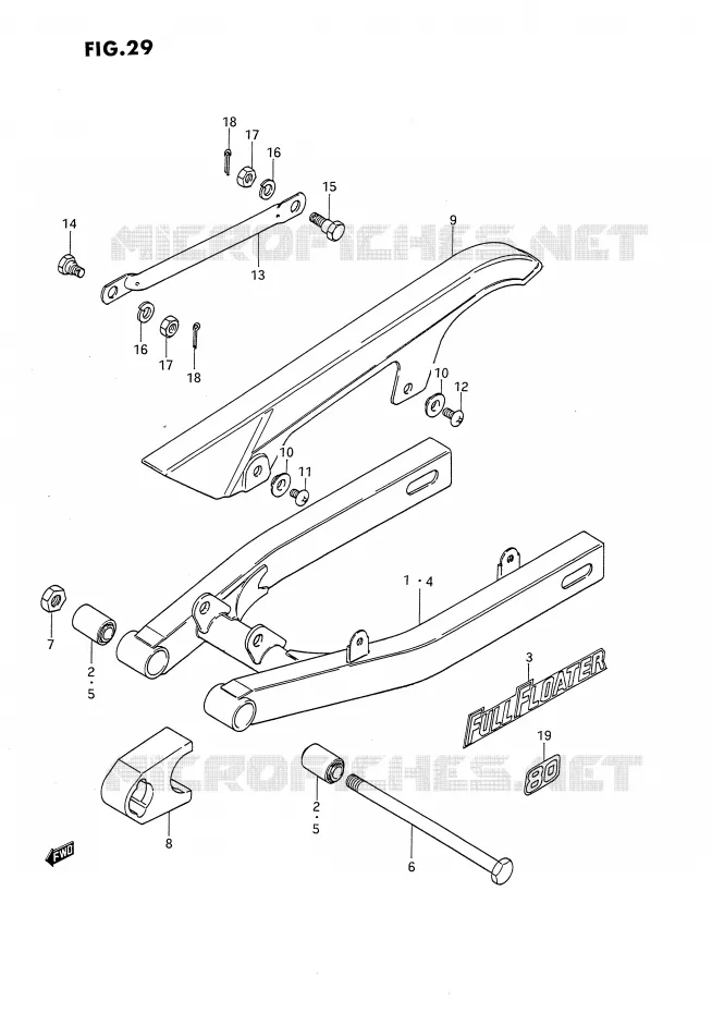 SWINGARM Suzuki MOTO 80 DS 1989  DS80K(E24)