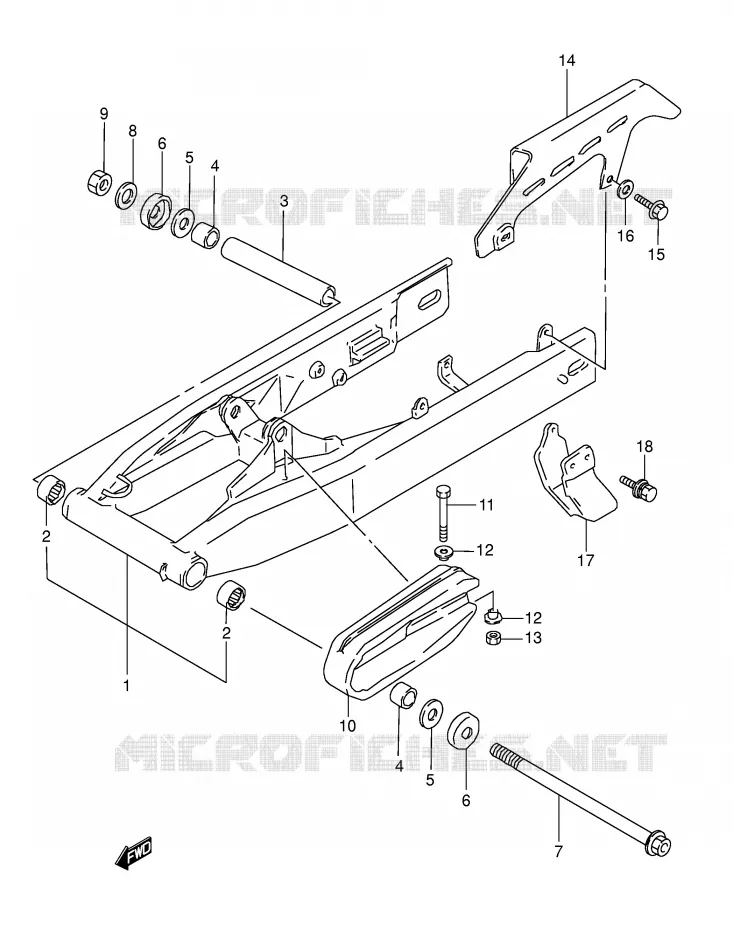 SWINGARM Suzuki MOTO 800 DR 1991  DR800SUM(E4)