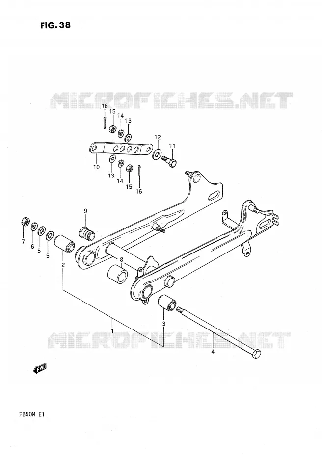 SWINGARM Suzuki SCOOTER 50 FB 1991  FB50M(E1)