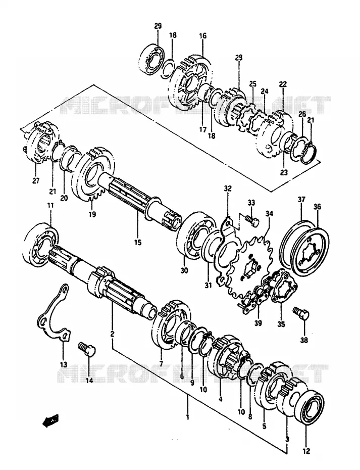 TRANSMISSION Suzuki MOTO 650 DR 1990  DR650RSL(L/M)