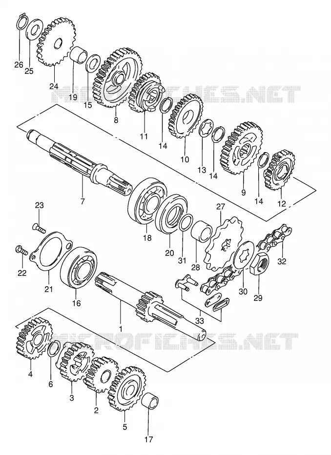 TRANSMISSION Suzuki MOTO 80 DS 1998  DS80W(E24)