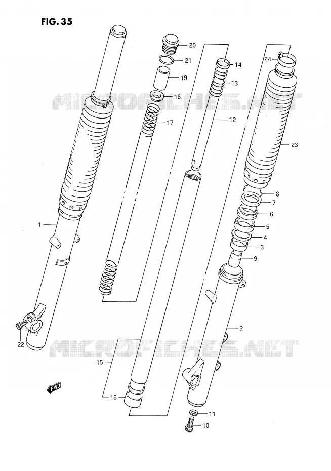 VOORVORK Suzuki MOTO 650 DR 1994  DR650RUR(E4)