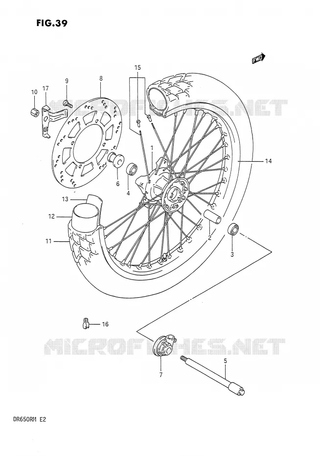 VOORWIEL Suzuki MOTO 650 DR 1991  DR650RUM(E2)