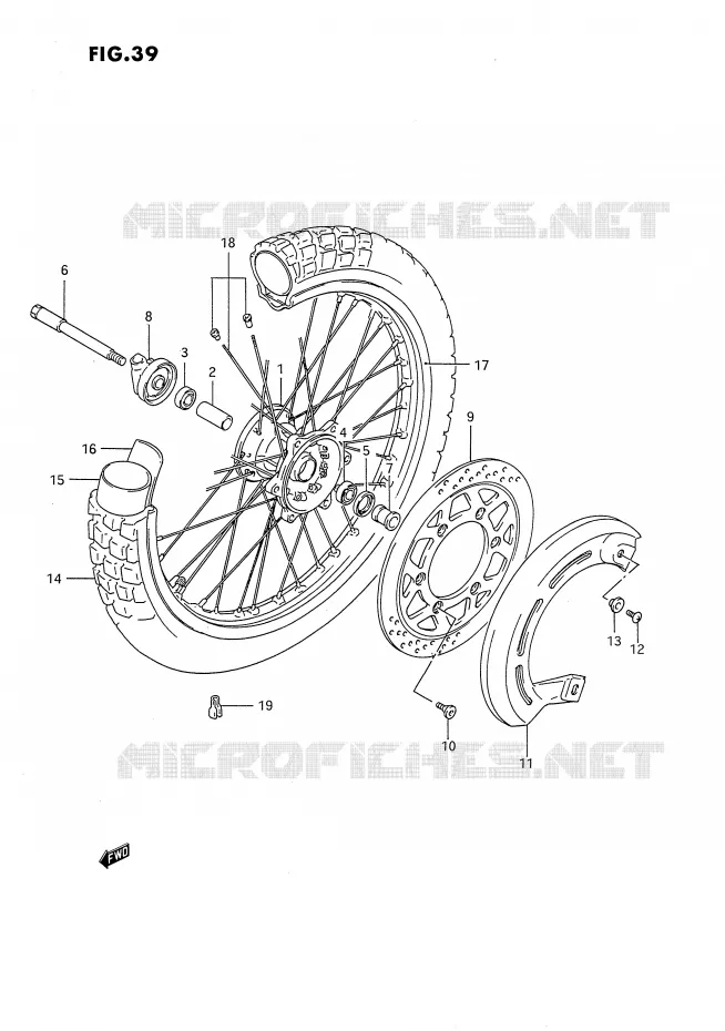 VOORWIEL Suzuki MOTO 650 DR 1992  DR650RN(E4)