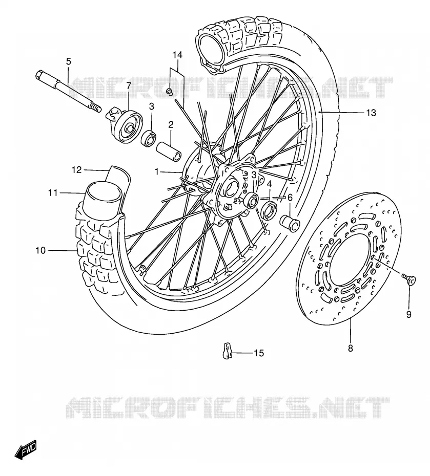 VOORWIEL Suzuki MOTO 650 DR 2002  DR650SEK2(E4)