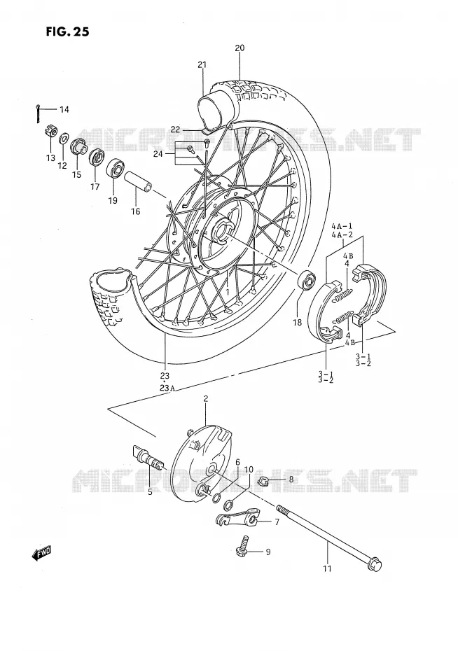 VOORWIEL Suzuki MOTO 80 DS 1992  DS80N(E24)