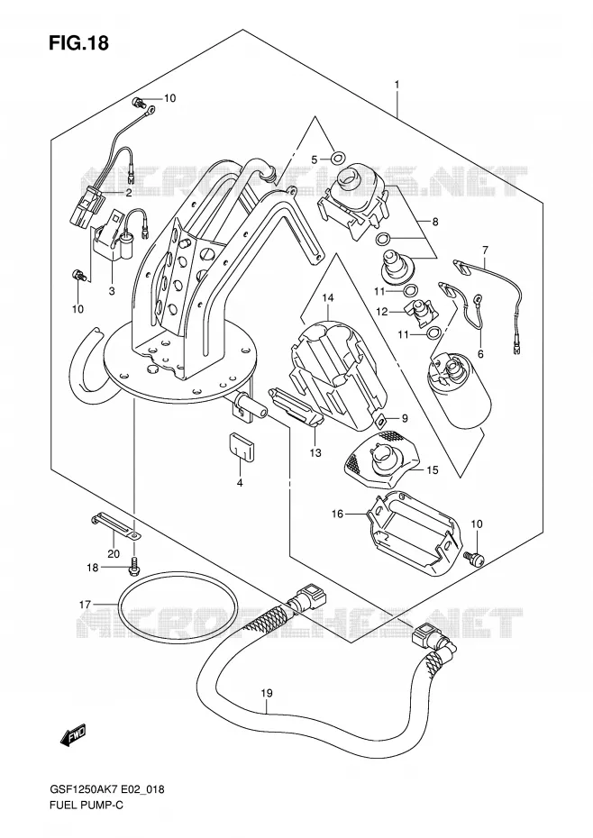 BENZINE POMP Suzuki MOTO 1250 BANDIT-S 2009  GSF1250SAZK9(E2)