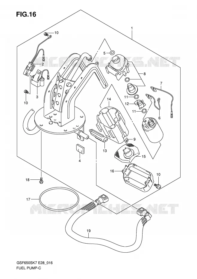 BENZINE POMP Suzuki MOTO 650 BANDIT 2007  GSF650SK7(E28)