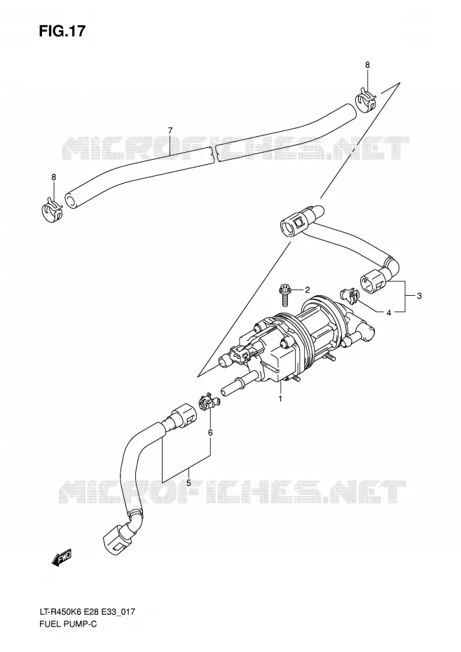 BENZINE POMP Suzuki QUAD 450 QUADRACER 2007  LT-R450K7(E28/E33)
