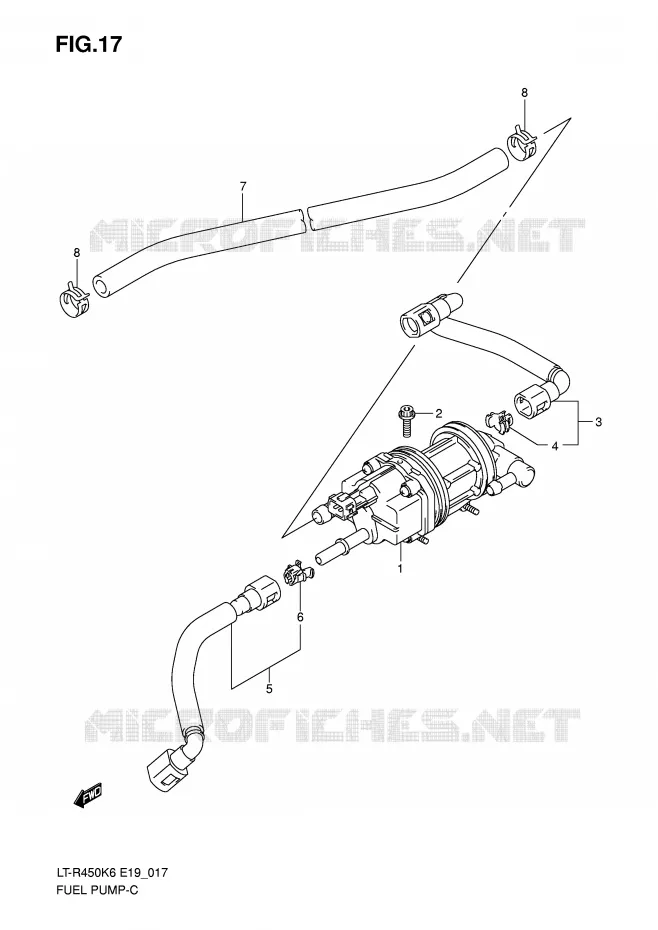 BENZINE POMP Suzuki QUAD 450 QUADRACER 2010  LT-R450L0(E19)