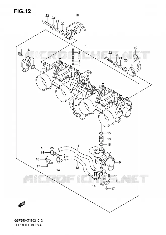 BRANDSTOFINJECTIE ASSY Suzuki MOTO 650 BANDIT 2007  GSF650SUK7(E19)