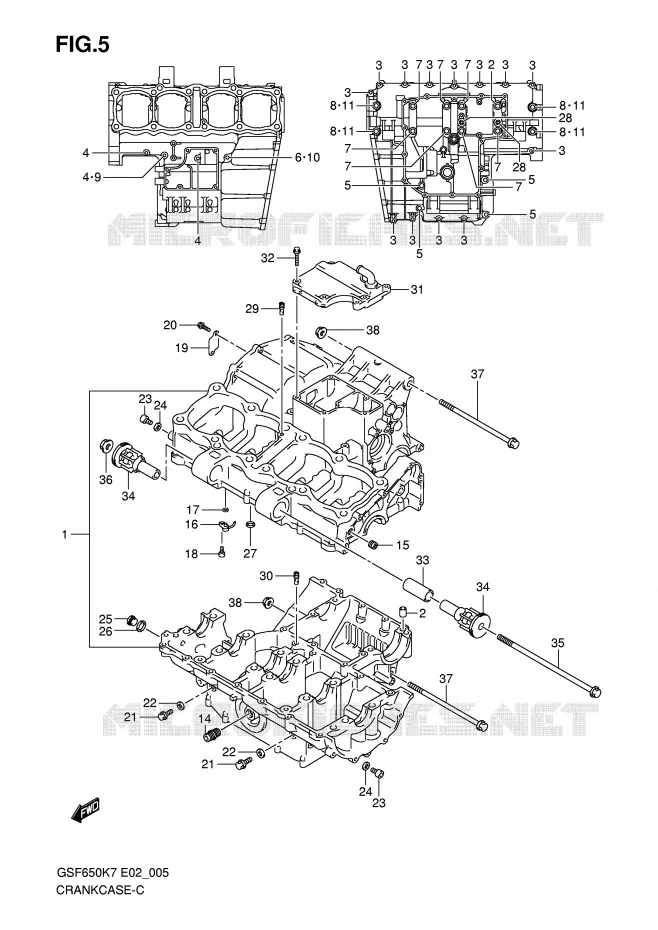 CASING Suzuki MOTO 650 BANDIT 2007  GSF650SK7(E19)
