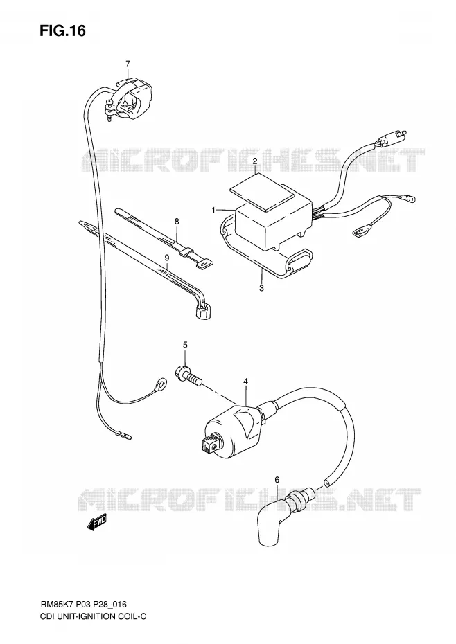 CDI UNIT - SPOEL Suzuki MOTO 85 RM 2009  RM85LK9(P3/P28)