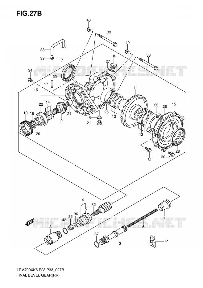 FINAL BEVEL GEAR (REAR)(MODEL K7) Suzuki QUAD 700 KINGQUAD 2007  LT-A700XK7(P28/P33)