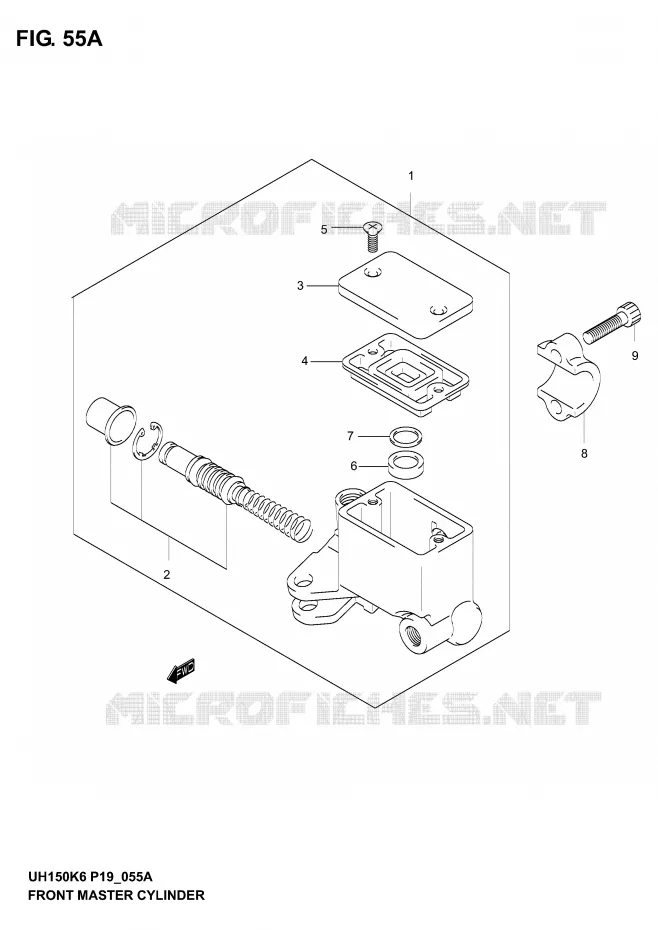 FRONT HOOFDREMCILINDER (MODELE K4/K5/K6) Suzuki SCOOTER 150 BURGMAN 2006  UH150K6(P19)