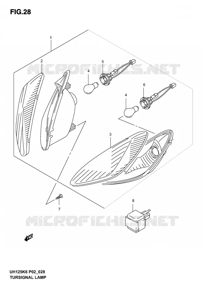 INDICATOREN (MODELE K2/K3) Suzuki SCOOTER 125 BURGMAN 2005  UH125K5(P2)