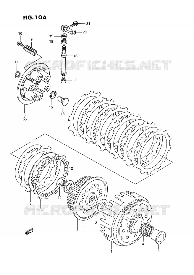 KOPPELING (MODELE R/S) Suzuki MOTO 250 RM 1994  RM250R(E2)