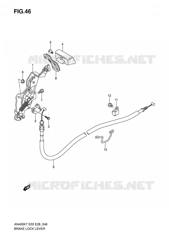 PARKEERTERREIN REM Suzuki SCOOTER 400 BURGMAN 2010  AN400AL0(E3/E28)