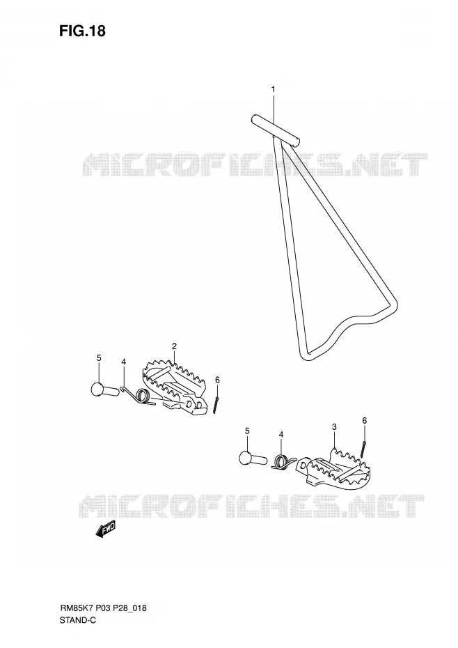 STAND Suzuki MOTO 85 RM 2010  RM85LL0(P3/P28)