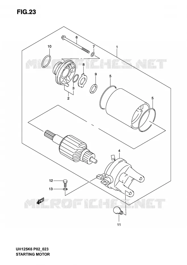 STARTMOTOR Suzuki SCOOTER 125 BURGMAN 2002  UH125K2(P2)