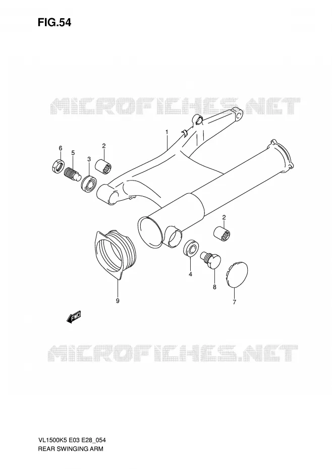 SWINGARM Suzuki MOTO 1500 BOULEVARD 2005  VL1500K5(E3/E28)